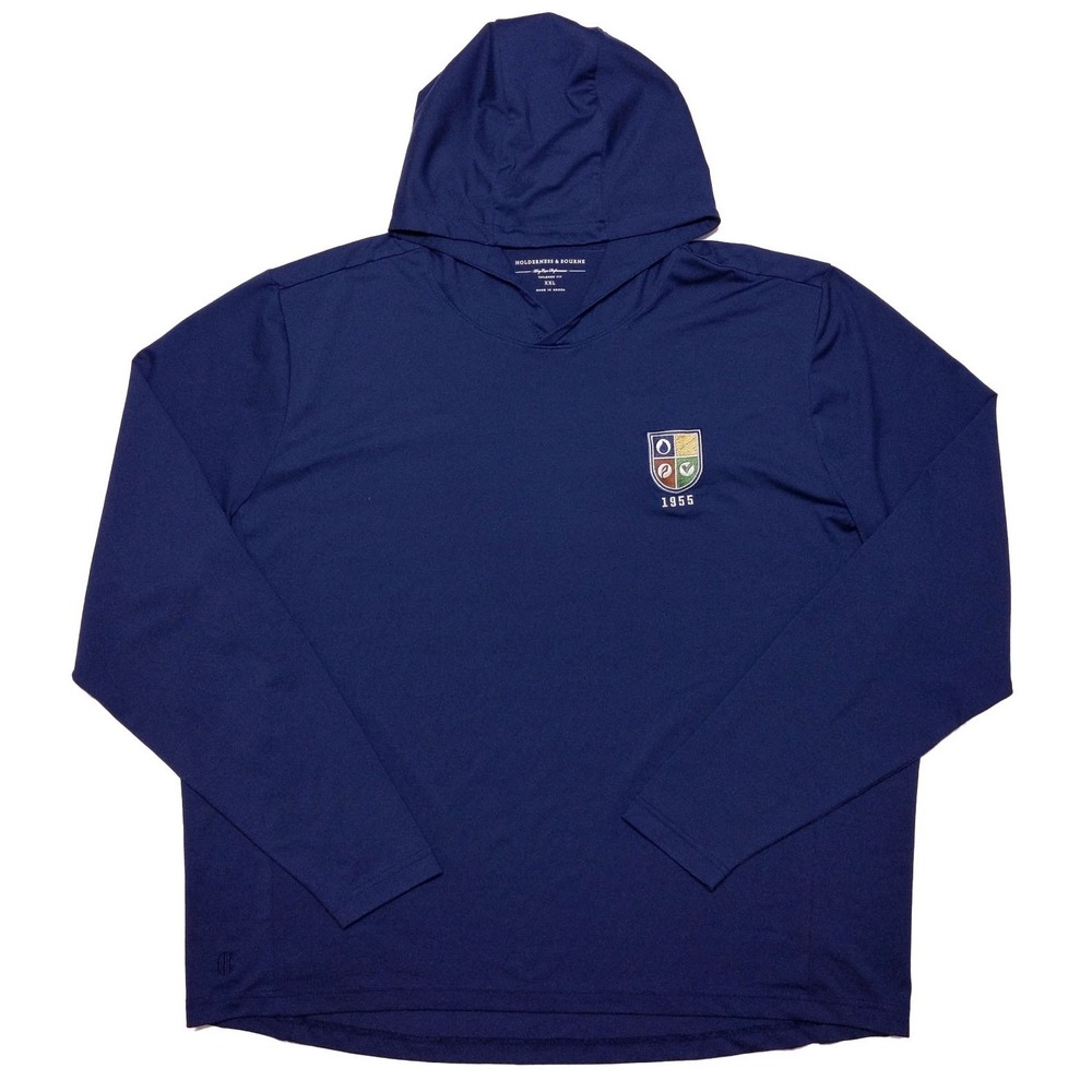 HOLDERNESS & BOURNE Jackson Performance Hoodie Blue 1955 Country‎ Club XXL 2XL